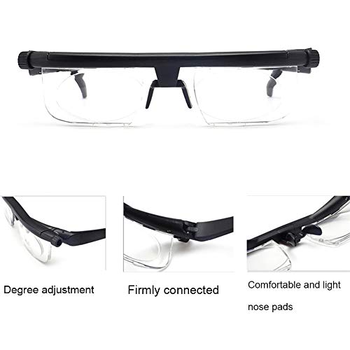 无 Gafas De Lectura De Ajuste De Enfoque, 6D A + 3D Focus Gafas De Lectura De Ajuste Enfoque Manual,Ajustable Hombres Mujeres Gafas De Lectura,For La Computadora, TV, Tablet, Teléfono