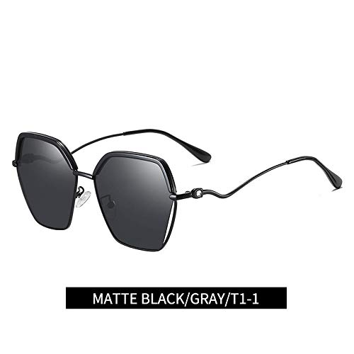 Gafas de Sol de Mujer con gradiente Grande y Montura de Diamante Uv400 Negro