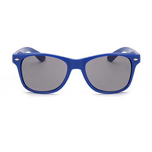 Gafas de sol de niño estilo viajero UV400 estructura flexibles, clásicas, estilo retro, para niños y niñas, azul