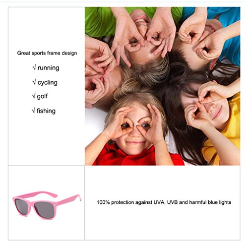 Gafas de sol de niño estilo viajero UV400 estructura flexibles, clásicas, estilo retro, para niños y niñas, azul