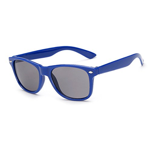 Gafas de sol de niño estilo viajero UV400 estructura flexibles, clásicas, estilo retro, para niños y niñas, azul