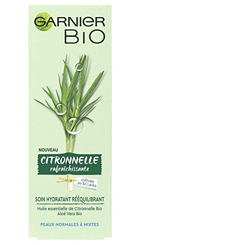 Garnier Bio – Cuidado Hidratante Requilibrante con Citronela Refrescante para Pieles Normales y Mixtas - 50 ml