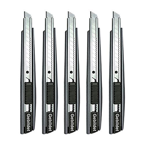 Gebildet 5 piezas 9mm Cúter de Cuchillas Profesional ángulo de Corte de 60 grados, Snap-Off de Acero de Carbono Cuchillo, Automático de Vinilo Herramientas