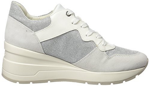 Geox D Zosma C, Zapatillas para Mujer, Gris (Off White/lt Grey), 40 EU