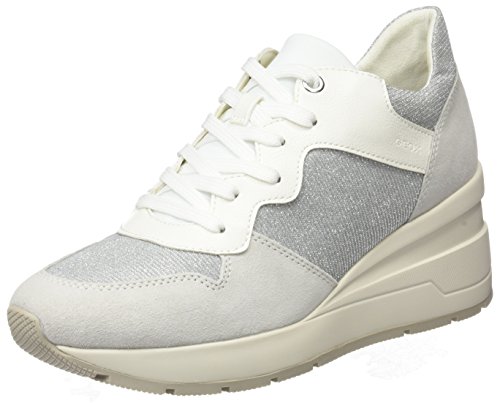 Geox D Zosma C, Zapatillas para Mujer, Gris (Off White/lt Grey), 40 EU