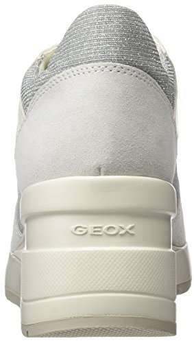 Geox D Zosma C, Zapatillas para Mujer, Gris (Off White/lt Grey), 40 EU