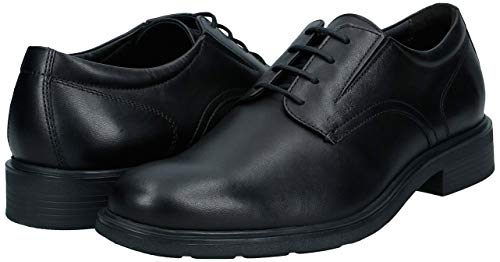 Geox U Dublin A, Zapatos de Cordones Derby para Hombre, Negro (BLACKC9999), 39 EU