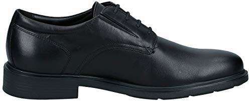 Geox U Dublin A, Zapatos de Cordones Derby para Hombre, Negro (BLACKC9999), 39 EU