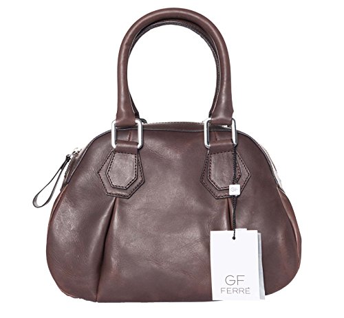 Gian Franco ferré funda de cuero marrón bolso para mujer X120