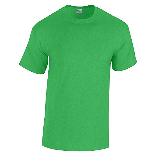 Gildan - Camiseta básica de manga corta Modelo Heavy Cotton para hombre - 100% algodón gordo (Mediana (M)/Naranja)