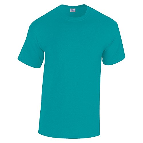 Gildan - Camiseta básica de manga corta Modelo Heavy Cotton para hombre - 100% algodón gordo (Mediana (M)/Naranja)