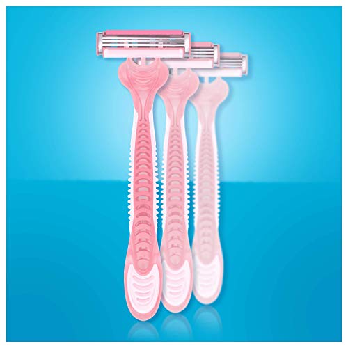 Gillette Venus-Simply 3 cuchillas de afeitar desechables con banda lubricante, 3 hojas, 6 unidades