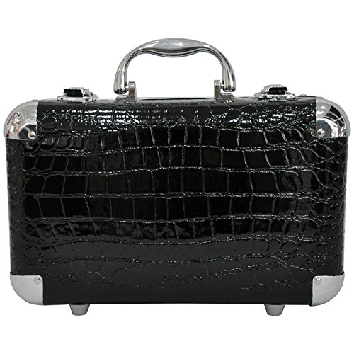 Gloss - caja de maquillaje, caja de regalo para mujeres - Maquillaje Case - Croco Leather Fashion Model - 62 piezas