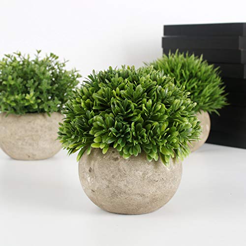 GoMaihe Plantas Artificiales Plásticas de Maceta, 3Piezas, Planta Artificial Decorativa, Adecuado para El Hogar Oficina Decoración Jardín Baño Cocina Balcón Planta Falsa Decorativas