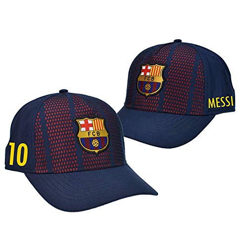 Gorra Oficial FC BARCELONA - Messi 10 + Firma - Tallaje Junior Ajustable