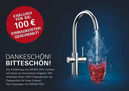 Grohe 30080001-Red Duo 30080001 C mono y calentador que hierve directamente desde el grifo, 100ºC al instante, cromado, tamaño L