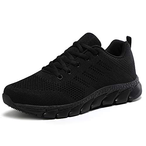 Guqi Zapatillas Deportivas de Mujer Running Zapatos para Correr Gimnasio Calzado（All Black.40EU