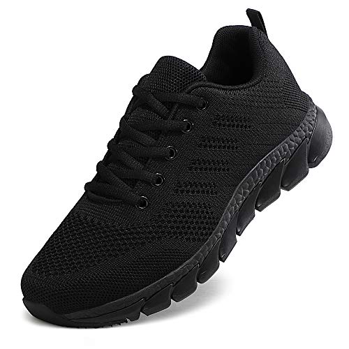 Guqi Zapatillas Deportivas de Mujer Running Zapatos para Correr Gimnasio Calzado（All Black.40EU