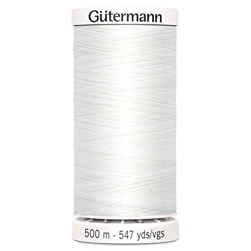 Gutermann Sew-All de Hilo, poliéster, Blanco, 500 m