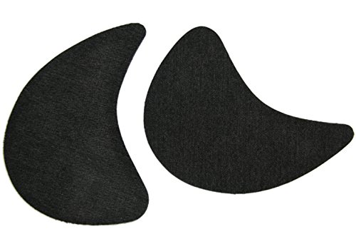 Haberdashery Online 2 Entrepiernas para pantalones. Tela reparadora termoadhesiva para planchar. 19 x 13 cm, color 24. Tejano negro - ENTREPIERNAS24-ES