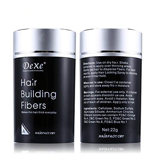 Hair Building Fibers,Fibre Construcción de pelo Fibras de Cabello Naturales,Cabello fino y Escaso para Hombres y Mujeres-Efecto Inmediato (Marrón medio)