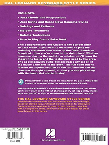 Hal Leonard Keyboard Style Series: Intro To Jazz Piano (Book/Online Audio)