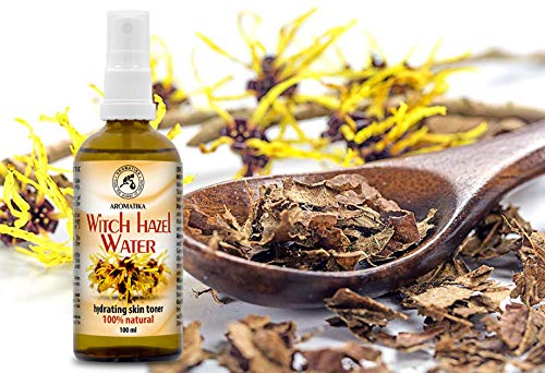 Hamamelis 100ml - 100% Natural - Hamamelis Tonico - Antioxidante - Hidrolato de Hamamelis - Limpiador y Tónico y Humecta la Piel - Cuidado de la Piel - Desmaquillante - Hamamelis Witch Hazel Water