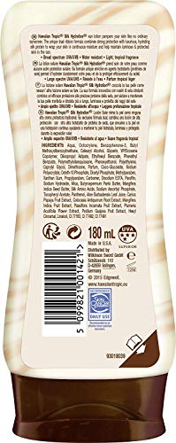 Hawaiian Tropic Silk Hydration Protective SPF 50 - Loción Solar Protectora con Cintas de Seda Hidratantes y Resistente al Agua, Crema Solar Tropical, Pack 3 unidades x 180 ml