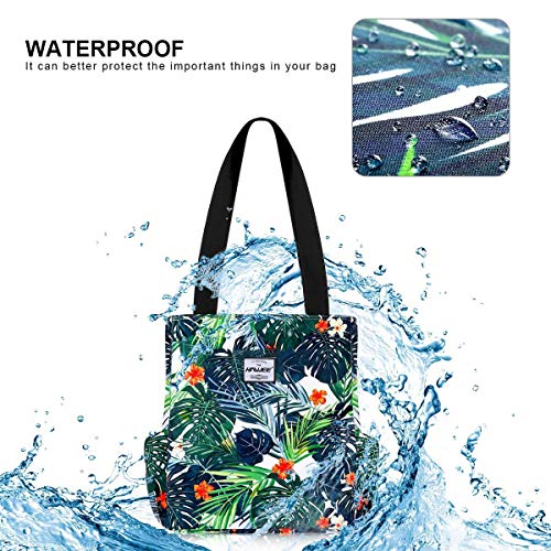 HAWEE Moda Mujer Bolsa de Hombro con Cremallera Ligera Bolso Totalizador Multicolor Bolso de Bandolera Grande Bolsa de Compras Impermeable Bolsa de Mano para Trabajo Yoga Playa Vida Diaria Escuela