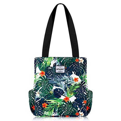 HAWEE Moda Mujer Bolsa de Hombro con Cremallera Ligera Bolso Totalizador Multicolor Bolso de Bandolera Grande Bolsa de Compras Impermeable Bolsa de Mano para Trabajo Yoga Playa Vida Diaria Escuela