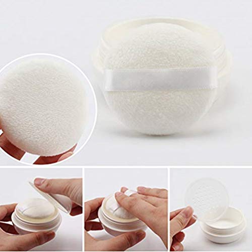 Healifty 3 Piezas Caja de Plástico Transparente Vacío Rellenable Recambio Portátil Contenedor de Polvo de Maquillaje para Talco de Bebés Polvo de Suelto