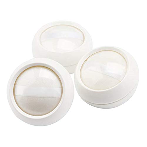 Healifty 3 Piezas Caja de Plástico Transparente Vacío Rellenable Recambio Portátil Contenedor de Polvo de Maquillaje para Talco de Bebés Polvo de Suelto