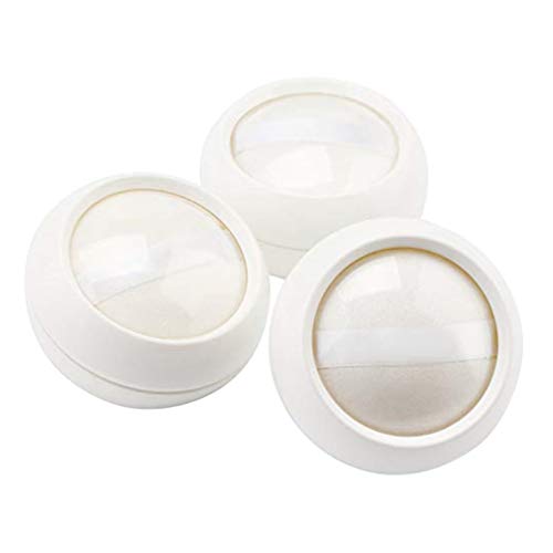 Healifty 3 Piezas Caja de Plástico Transparente Vacío Rellenable Recambio Portátil Contenedor de Polvo de Maquillaje para Talco de Bebés Polvo de Suelto