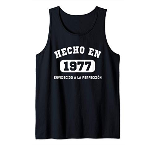 Hecho En 1977 Cumpleaños Año Estilo Deportivo Clásico Camiseta sin Mangas