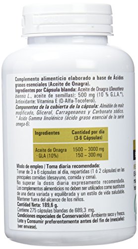 Hijas Del Sol - Aceite de Onagra, 275 Cápsulas Blandas