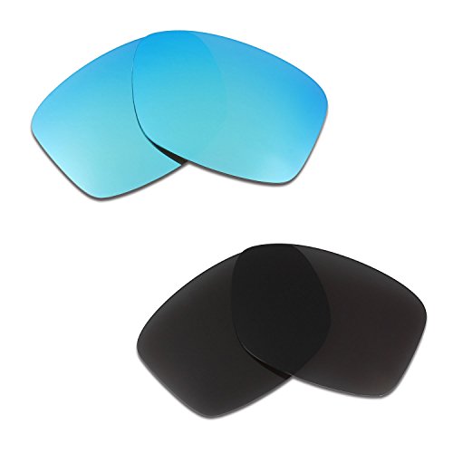 Hkuco Mens Replacement Lenses For Oakley Jupiter Squared Sunglasses Blue/Black Polarized