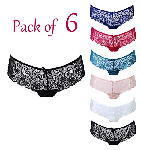 HOKEMP Braguita de Encaje Floral Mujer Pack de 6