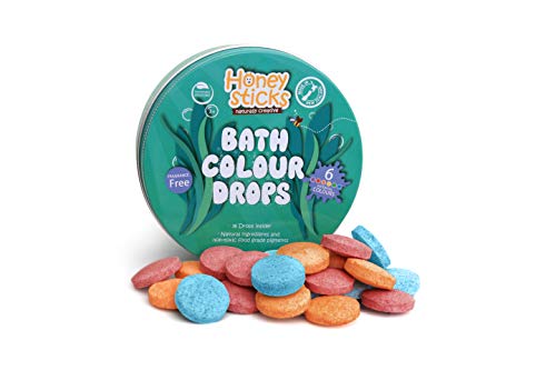 Honeysticks Sales de baño Naturales Infantiles – Ingredientes Naturales – para Tener los baños más Divertidos – Sin Fragancia – 36 cápsulas