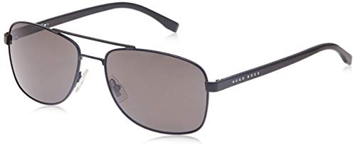 Hugo Boss BOSS 0762/S NR 10G Gafas de sol, Negro (Mtblk Black/Brw Grey), 58 Unisex-Adulto