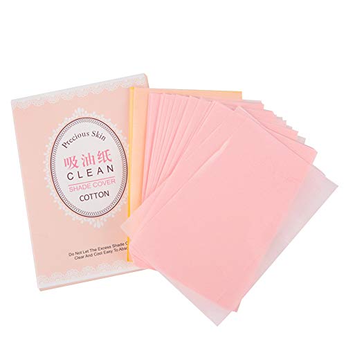 HURRISE Papel de Control de Aceite refrescante Facial,Papel secante de Pulpa de Madera Natural, reducción de Aceite Facial, manteniendo la Piel Seca,Set de Papel secante de Maquillaje 100 unids