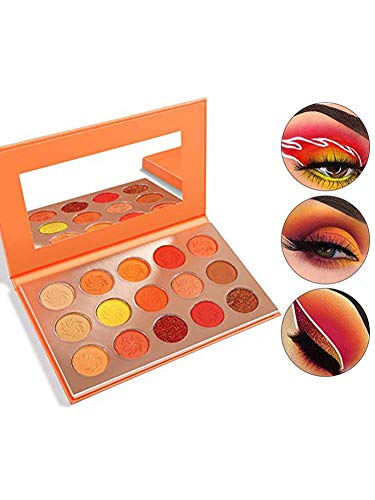 iBàste - Paleta de sombras de ojos, 15 colores, color verde aguacate, mate, brillo brillante, maquillaje cosmético, sombra de ojos de larga duración