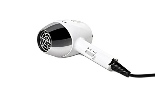 ID Italian Design - Secador de Pelo Pequeño 2 Modos de Calor, 2 Velocidades de Color Blanco - 1400W 