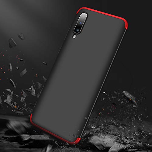 IMEIKONST Samsung A7 2018 Funda 3 in 1 Ultra Slim Design PC Hard Cubierta 360 Grados Protección Anti-Shock Anti-Scratch Caso Cover Carcasa para Samsung Galaxy A7 2018. 3 in 1 Black + Red AR