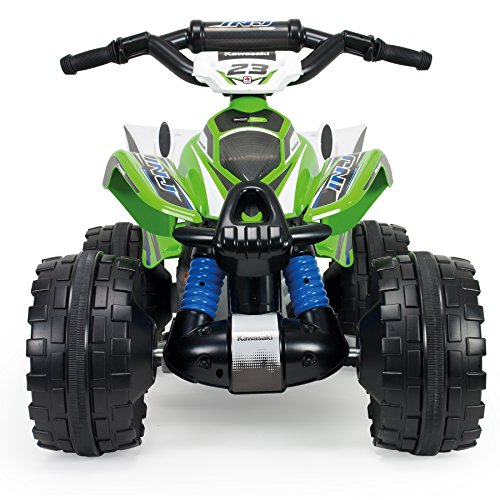 INJUSA – Quad Kawasaki ATV de 12V Licenciado con Marcha Atrás y Freno Eléctrico Recomendado a niños +2 Años