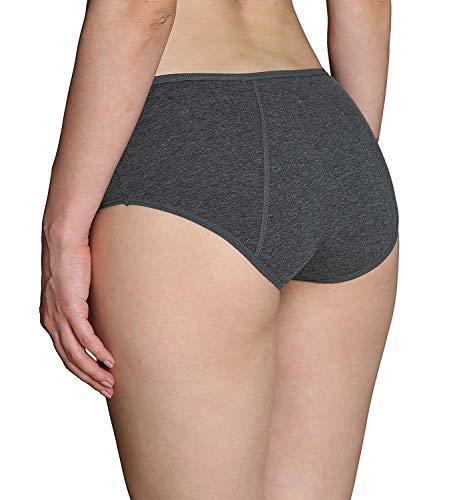 INNERSY Bragas Menstruales Absorbentes de Mujer para Período Algodón Pack de 3 (XL-EU 44, 3 Gris)