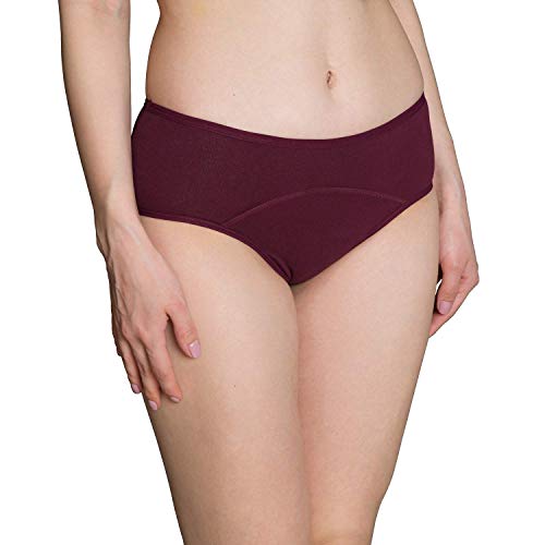 INNERSY Bragas Menstruales Absorbentes de Mujer para Período Algodón Pack de 3 (XL-EU 44, Rojo+Azul+Gris)