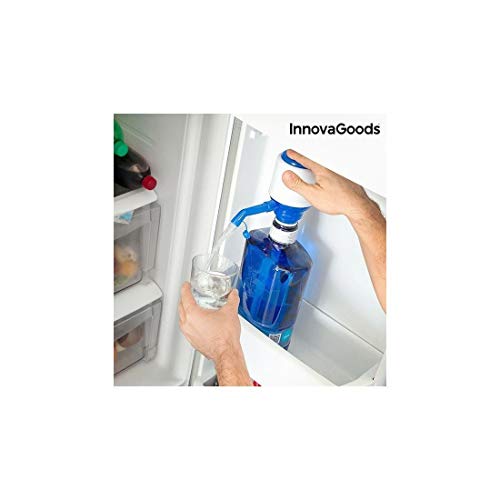 InnovaGoods Dispensador de Agua para Garrafas, Polipropileno, Blanco/Azul, 16.5x8x18 cm