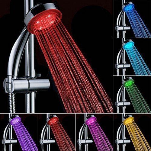 InteTech - Ducha de luz LED, 7 Colores, Multicolor, Ajuste Universal