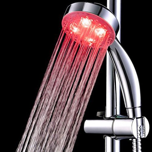 Itian Ducha de mano, ducha fija - Cabeza de Ducha 4 Unidades LED 7 Colores Cambia Automáticamente