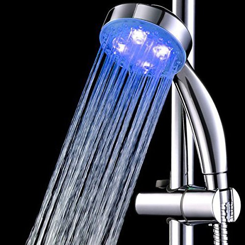 Itian Ducha de mano, ducha fija - Cabeza de Ducha 4 Unidades LED 7 Colores Cambia Automáticamente